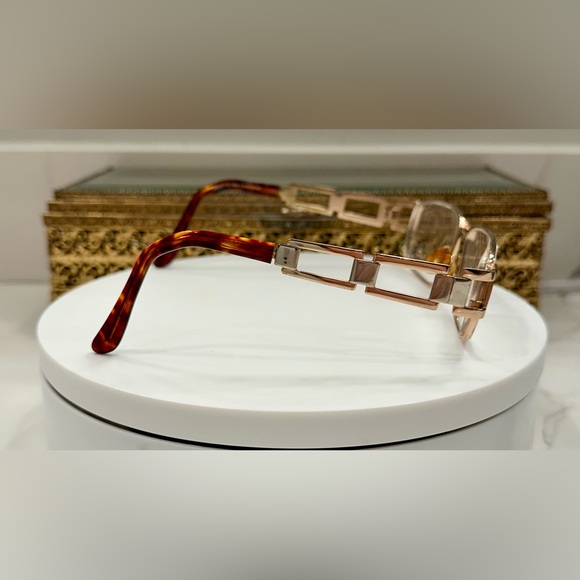 Bella Italia - Vintage Italian Gold/Silver Rx Eyeglass Frames - VGUC - Picture 4 of 14